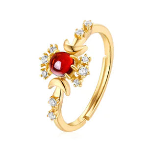 S925 Silver Ring with 9K Gold and Opal - Simple Style