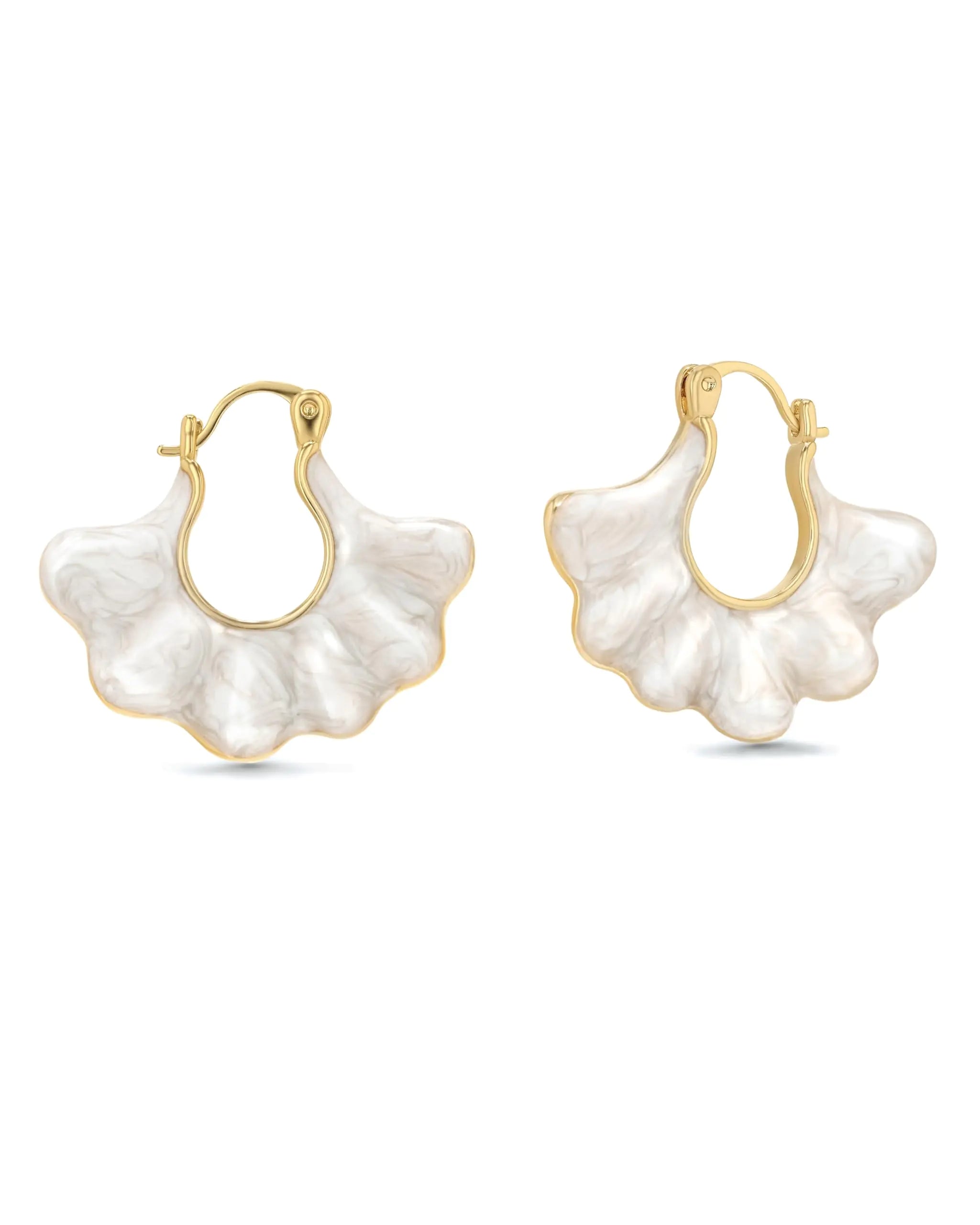 Statement Earrings for Women Gold Dangle Earrings Gold Statement Earrings Pearl Earrings Gold Earrings Earrings Dangle Gold Hoop Earrings for Women Fan Shape Earrings from SNGIA Earrings