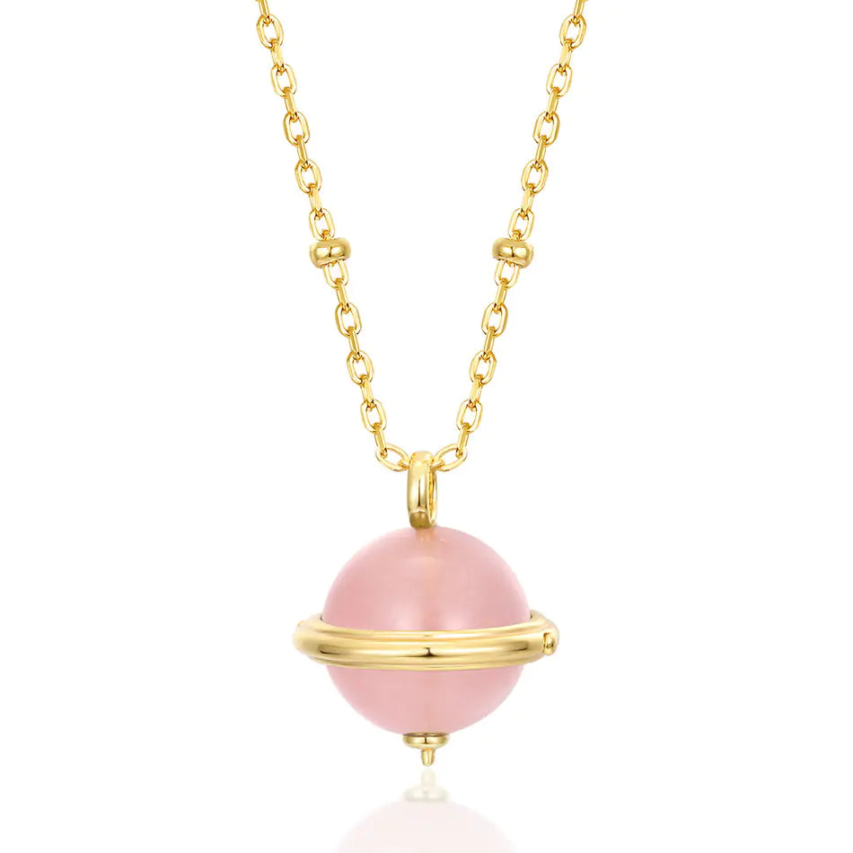 S925 Silver and 9K Gold Malachite Geometric Pendant Necklace